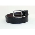 Embossed pattern leather belt luxury belt